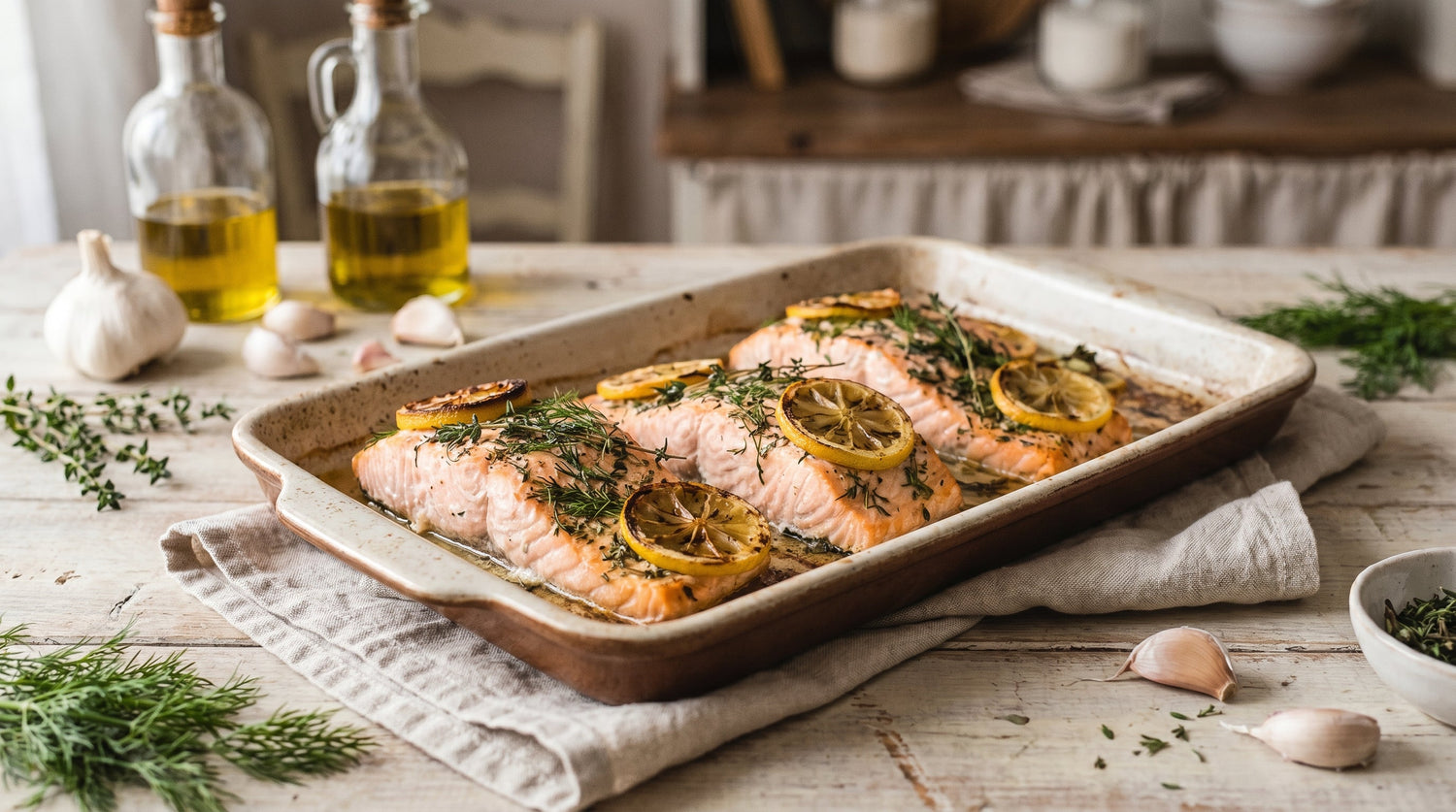 Tranci di Salmone al forno